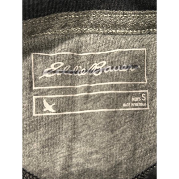 Eddie Bauer Crew Neck Pullover Waffle Knit Sweater Dark‎ Gray Cotton Mens S - Picture 5 of 8